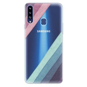 Odolné silikónové puzdro iSaprio - Glitter Stripes 01 - Samsung Galaxy A20s vyobraziť