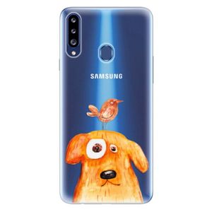 Odolné silikónové puzdro iSaprio - Dog And Bird - Samsung Galaxy A20s vyobraziť