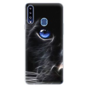Odolné silikónové puzdro iSaprio - Black Puma - Samsung Galaxy A20s vyobraziť