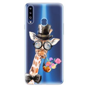 Odolné silikónové puzdro iSaprio - Sir Giraffe - Samsung Galaxy A20s vyobraziť