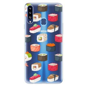 Odolné silikónové puzdro iSaprio - Sushi Pattern - Samsung Galaxy A20s vyobraziť