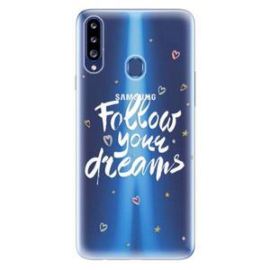 Odolné silikónové puzdro iSaprio - Follow Your Dreams - white - Samsung Galaxy A20s vyobraziť