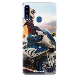 Odolné silikónové puzdro iSaprio - Motorcycle 10 - Samsung Galaxy A20s vyobraziť