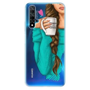 Odolné silikónové puzdro iSaprio - My Coffe and Brunette Girl - Huawei Nova 5T vyobraziť