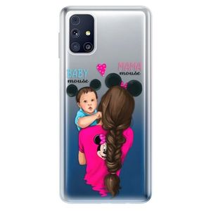 Odolné silikónové puzdro iSaprio - Mama Mouse Brunette and Boy - Samsung Galaxy M31s vyobraziť