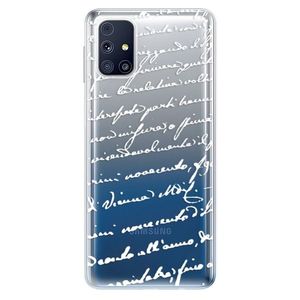 Odolné silikónové puzdro iSaprio - Handwriting 01 - white - Samsung Galaxy M31s vyobraziť