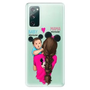 Odolné silikónové puzdro iSaprio - Mama Mouse Brunette and Boy - Samsung Galaxy S20 FE vyobraziť