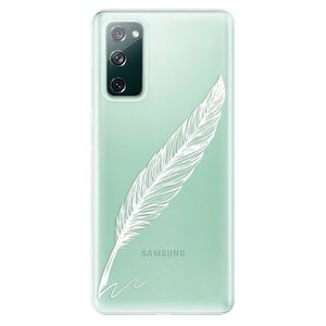 Odolné silikónové puzdro iSaprio - Writing By Feather - white - Samsung Galaxy S20 FE vyobraziť