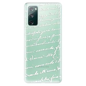 Odolné silikónové puzdro iSaprio - Handwriting 01 - white - Samsung Galaxy S20 FE vyobraziť