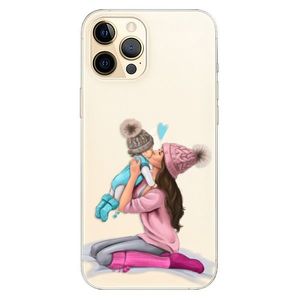 Odolné silikónové puzdro iSaprio - Kissing Mom - Brunette and Boy - iPhone 12 Pro Max vyobraziť