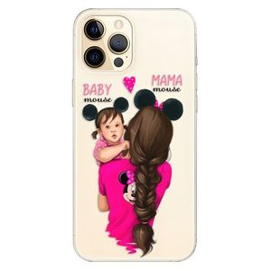 Odolné silikónové puzdro iSaprio - Mama Mouse Brunette and Girl - iPhone 12 vyobraziť