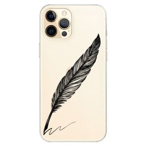 Odolné silikónové puzdro iSaprio - Writing By Feather - black - iPhone 12 Pro Max vyobraziť