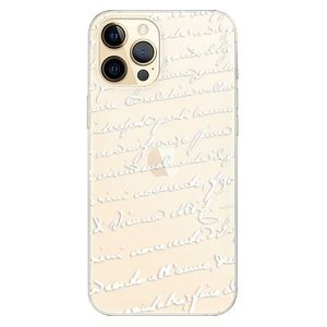 Odolné silikónové puzdro iSaprio - Handwriting 01 - white - iPhone 12 Pro Max vyobraziť