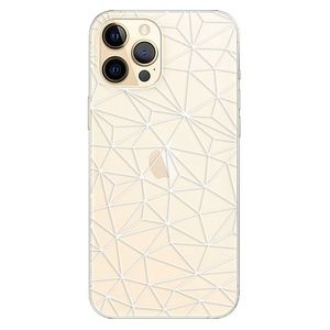 Odolné silikónové puzdro iSaprio - Abstract Triangles 03 - white - iPhone 12 Pro Max vyobraziť