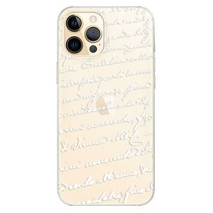 Odolné silikónové puzdro iSaprio - Handwriting 01 - white - iPhone 12 vyobraziť