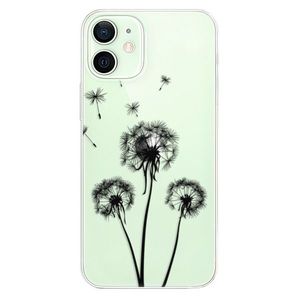 Odolné silikónové puzdro iSaprio - Three Dandelions - black - iPhone 12 vyobraziť