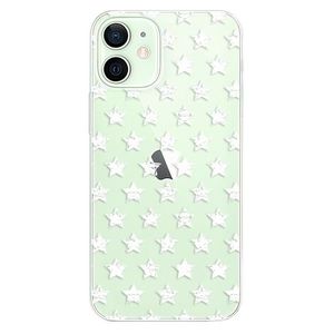 Odolné silikónové puzdro iSaprio - Stars Pattern - white - iPhone 12 vyobraziť
