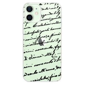 Odolné silikónové puzdro iSaprio - Handwriting 01 - black - iPhone 12 vyobraziť
