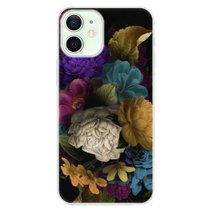 Odolné silikónové puzdro iSaprio - Dark Flowers - iPhone 12 mini vyobraziť