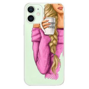 Odolné silikónové puzdro iSaprio - My Coffe and Blond Girl - iPhone 12 mini vyobraziť