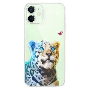 Odolné silikónové puzdro iSaprio - Leopard With Butterfly - iPhone 12 mini vyobraziť