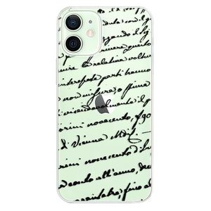 Odolné silikónové puzdro iSaprio - Handwriting 01 - black - iPhone 12 mini vyobraziť