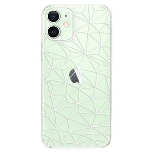 Odolné silikónové puzdro iSaprio - Abstract Triangles 03 - white - iPhone 12 mini vyobraziť