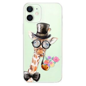 Odolné silikónové puzdro iSaprio - Sir Giraffe - iPhone 12 mini vyobraziť