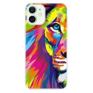 Odolné silikónové puzdro iSaprio - Rainbow Lion - iPhone 12 mini vyobraziť