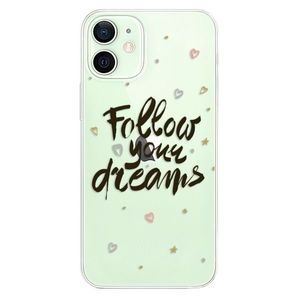 Odolné silikónové puzdro iSaprio - Follow Your Dreams - black - iPhone 12 mini vyobraziť