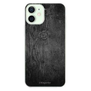 Odolné silikónové puzdro iSaprio - Black Wood 13 - iPhone 12 mini vyobraziť