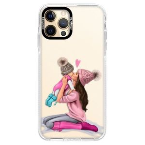 Silikónové puzdro Bumper iSaprio - Kissing Mom - Brunette and Girl - iPhone 12 Pro Max vyobraziť
