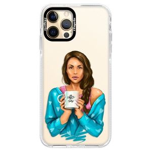 Silikónové puzdro Bumper iSaprio - Coffe Now - Brunette - iPhone 12 Pro Max vyobraziť