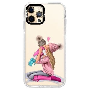 Silikónové puzdro Bumper iSaprio - Kissing Mom - Blond and Girl - iPhone 12 Pro Max vyobraziť