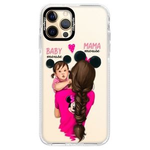 Silikónové puzdro Bumper iSaprio - Mama Mouse Brunette and Girl - iPhone 12 Pro Max vyobraziť