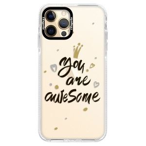 Silikónové puzdro Bumper iSaprio - You Are Awesome - black - iPhone 12 Pro Max vyobraziť