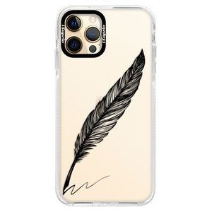 Silikónové puzdro Bumper iSaprio - Writing By Feather - black - iPhone 12 Pro Max vyobraziť