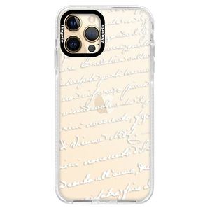 Silikónové puzdro Bumper iSaprio - Handwriting 01 - white - iPhone 12 Pro Max vyobraziť