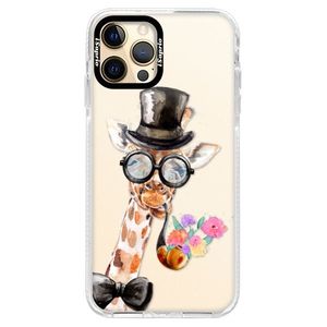 Silikónové puzdro Bumper iSaprio - Sir Giraffe - iPhone 12 Pro Max vyobraziť