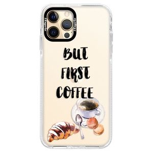 Silikónové puzdro Bumper iSaprio - First Coffee - iPhone 12 Pro Max vyobraziť