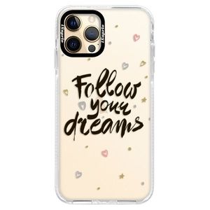 Silikónové puzdro Bumper iSaprio - Follow Your Dreams - black - iPhone 12 Pro Max vyobraziť