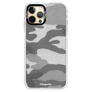 Silikónové puzdro Bumper iSaprio - Gray Camuflage 02 - iPhone 12 Pro vyobraziť