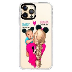Silikónové puzdro Bumper iSaprio - Mama Mouse Blonde and Boy - iPhone 12 Pro vyobraziť