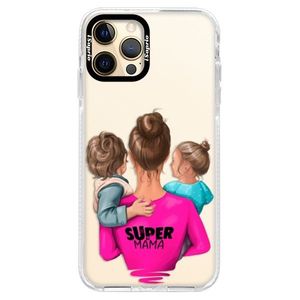 Silikónové puzdro Bumper iSaprio - Super Mama - Boy and Girl - iPhone 12 Pro vyobraziť