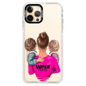 Silikónové puzdro Bumper iSaprio - Super Mama - Two Boys - iPhone 12 Pro vyobraziť
