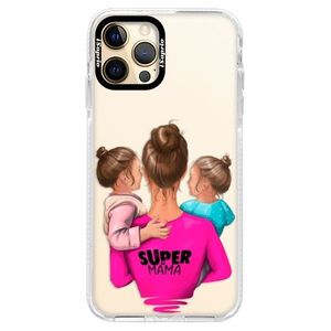 Silikónové puzdro Bumper iSaprio - Super Mama - Two Girls - iPhone 12 Pro vyobraziť