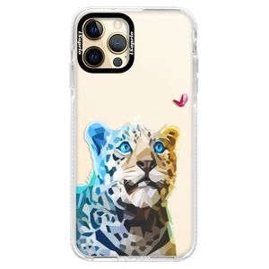 Silikónové puzdro Bumper iSaprio - Leopard With Butterfly - iPhone 12 Pro vyobraziť