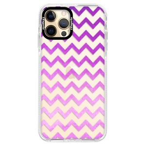 Silikónové puzdro Bumper iSaprio - Zigzag - purple - iPhone 12 Pro vyobraziť