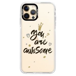 Silikónové puzdro Bumper iSaprio - You Are Awesome - black - iPhone 12 Pro vyobraziť