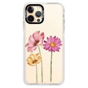 Silikónové puzdro Bumper iSaprio - Three Flowers - iPhone 12 Pro vyobraziť